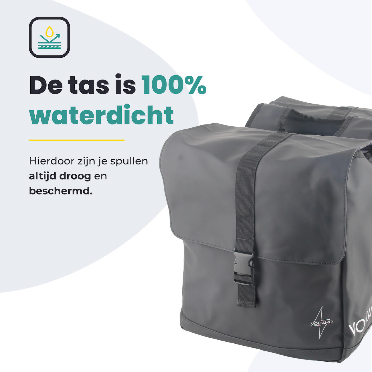Fietstas voor Toerfietsen van het merk VOLTANO - Unisex - Kleur ZWART -  - 30 7/7