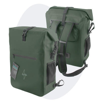 Voltano luxe fietstas / rugtas 28l - zwart - enkele pakaftas - 100% waterdicht