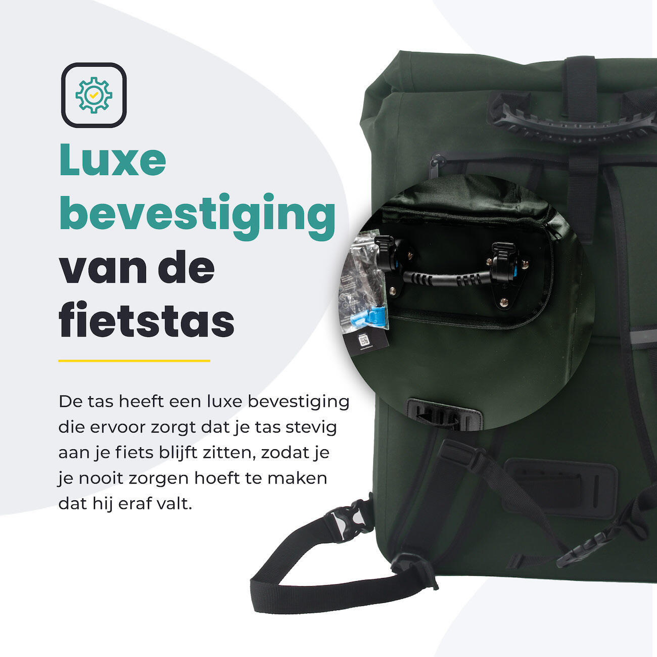 Fietstas voor Toerfietsen van het merk VOLTANO - Unisex - Kleur GROEN -  - 28 7/7