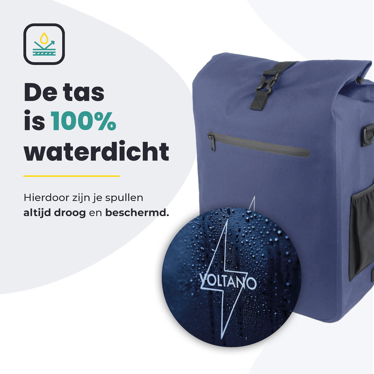 Fietstas voor Toerfietsen van het merk VOLTANO - Unisex - Kleur BLAUW -  - 28 5/7