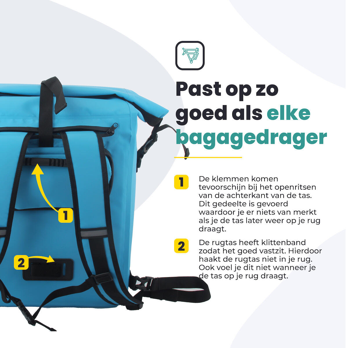 Fietstas voor Toerfietsen van het merk VOLTANO - Unisex - Kleur BLAUW -  - 28 5/7