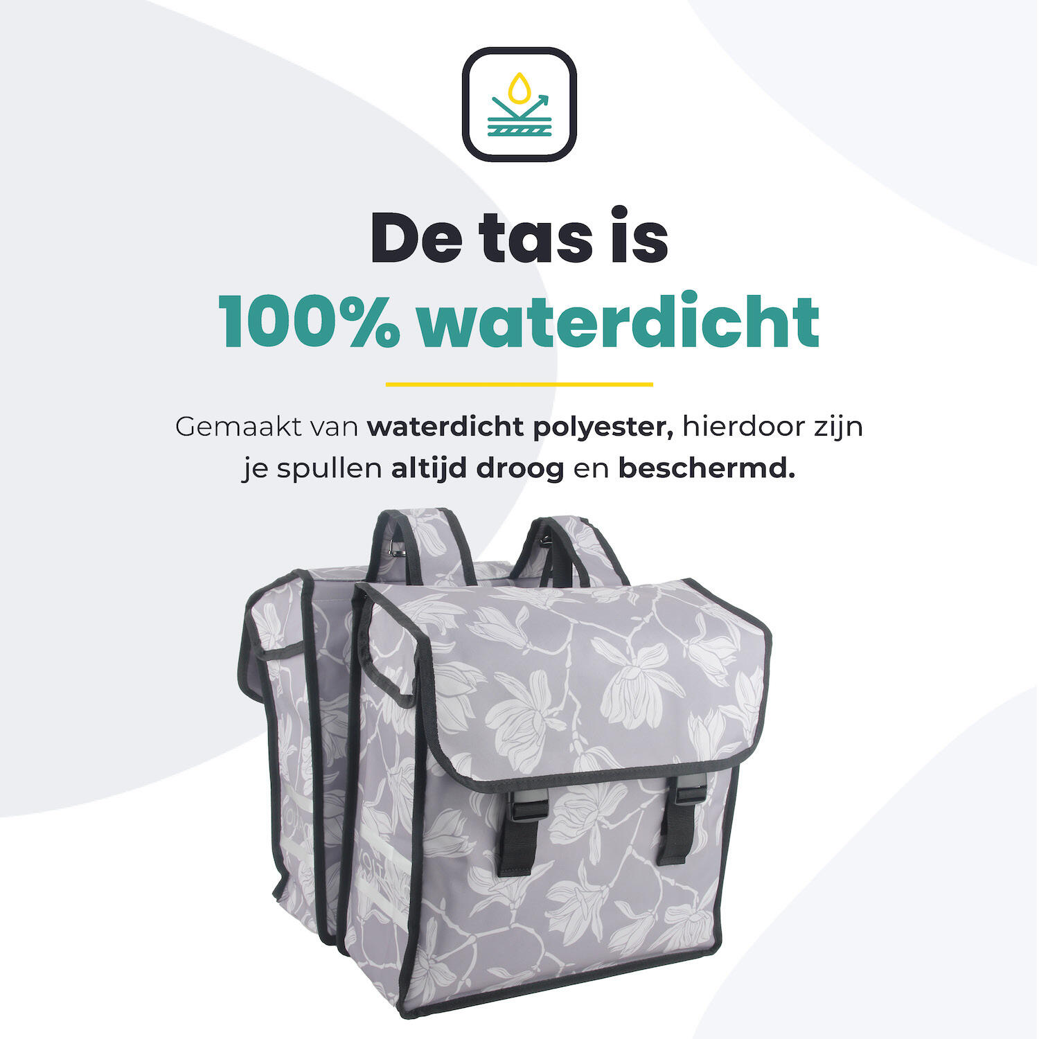 Fietstas voor Toerfietsen van het merk VOLTANO - Unisex - Kleur GRIJS -  - 38L 6/7
