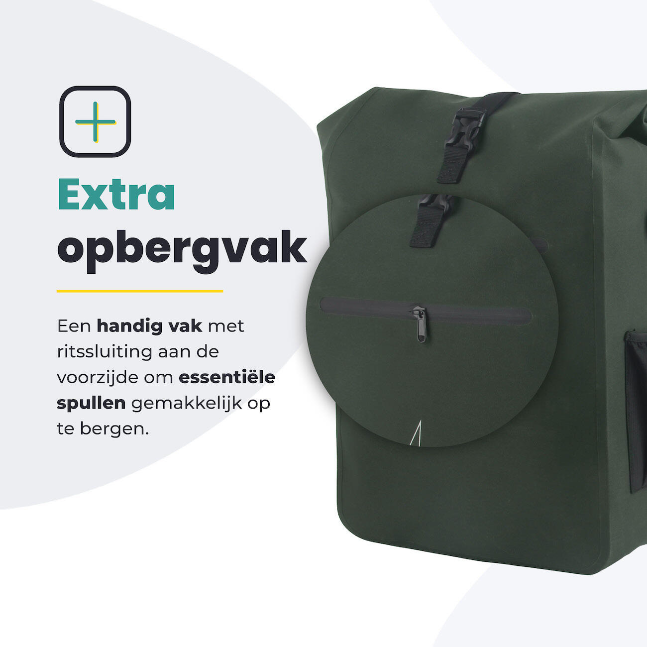 Fietstas voor Toerfietsen van het merk VOLTANO - Unisex - Kleur GROEN -  - 28 5/7