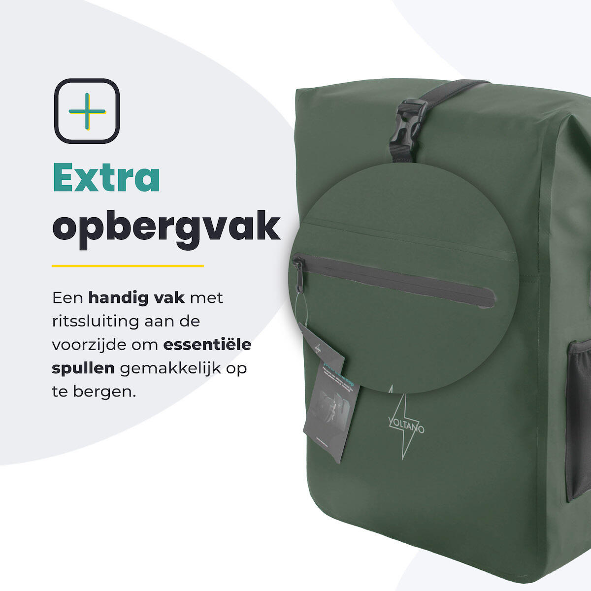 Fietstas voor Toerfietsen van het merk VOLTANO - Unisex - Kleur GROEN -  - 28 5/7