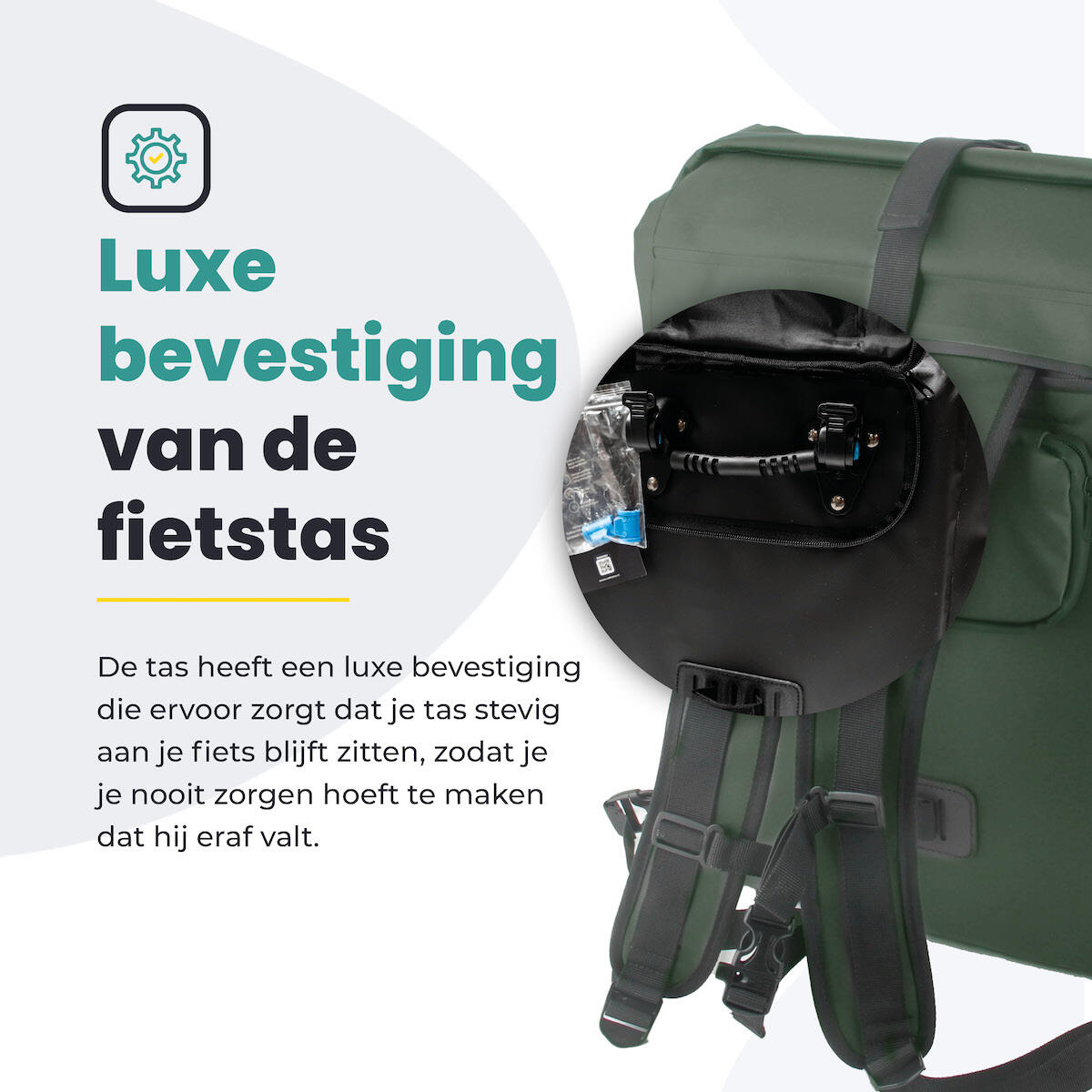 Fietstas voor Toerfietsen van het merk VOLTANO - Unisex - Kleur GROEN -  - 28 7/7