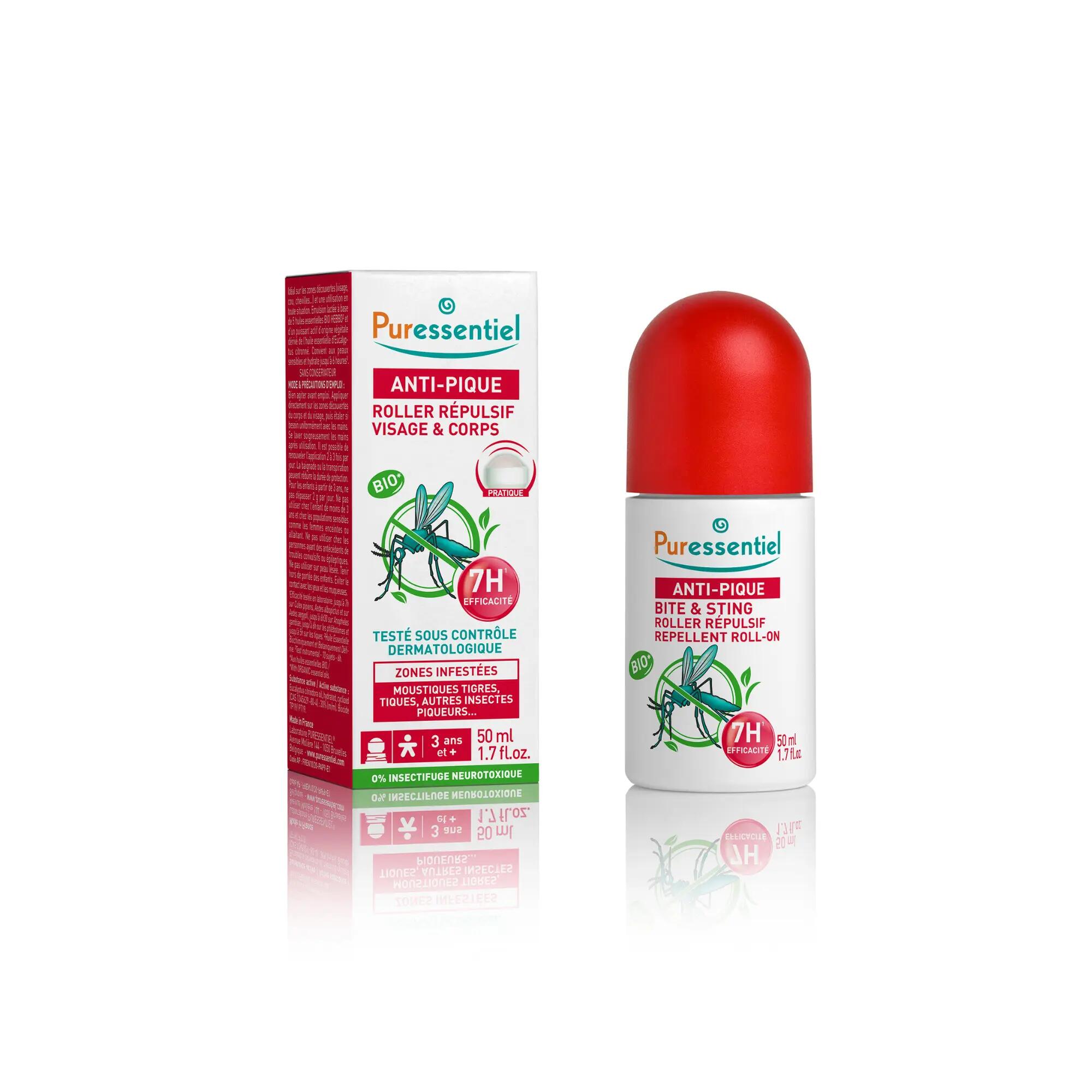 Roll on Répulsif | Anti-moustique | Visage & Corps | 50 ml 1/4