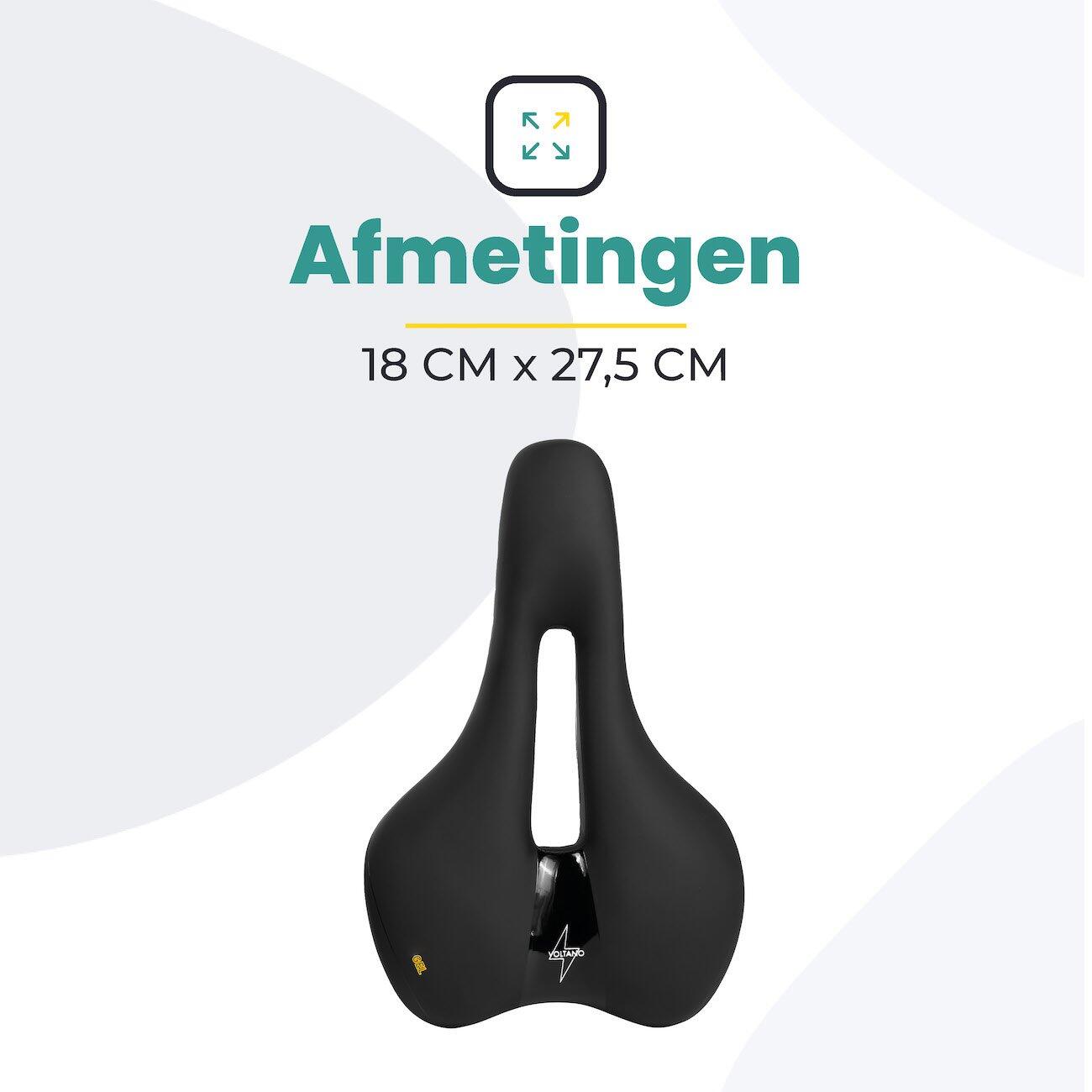 Voltano Fietszadel Elegance - Zwart - Trekking Gel Zadel - Heren 7/7