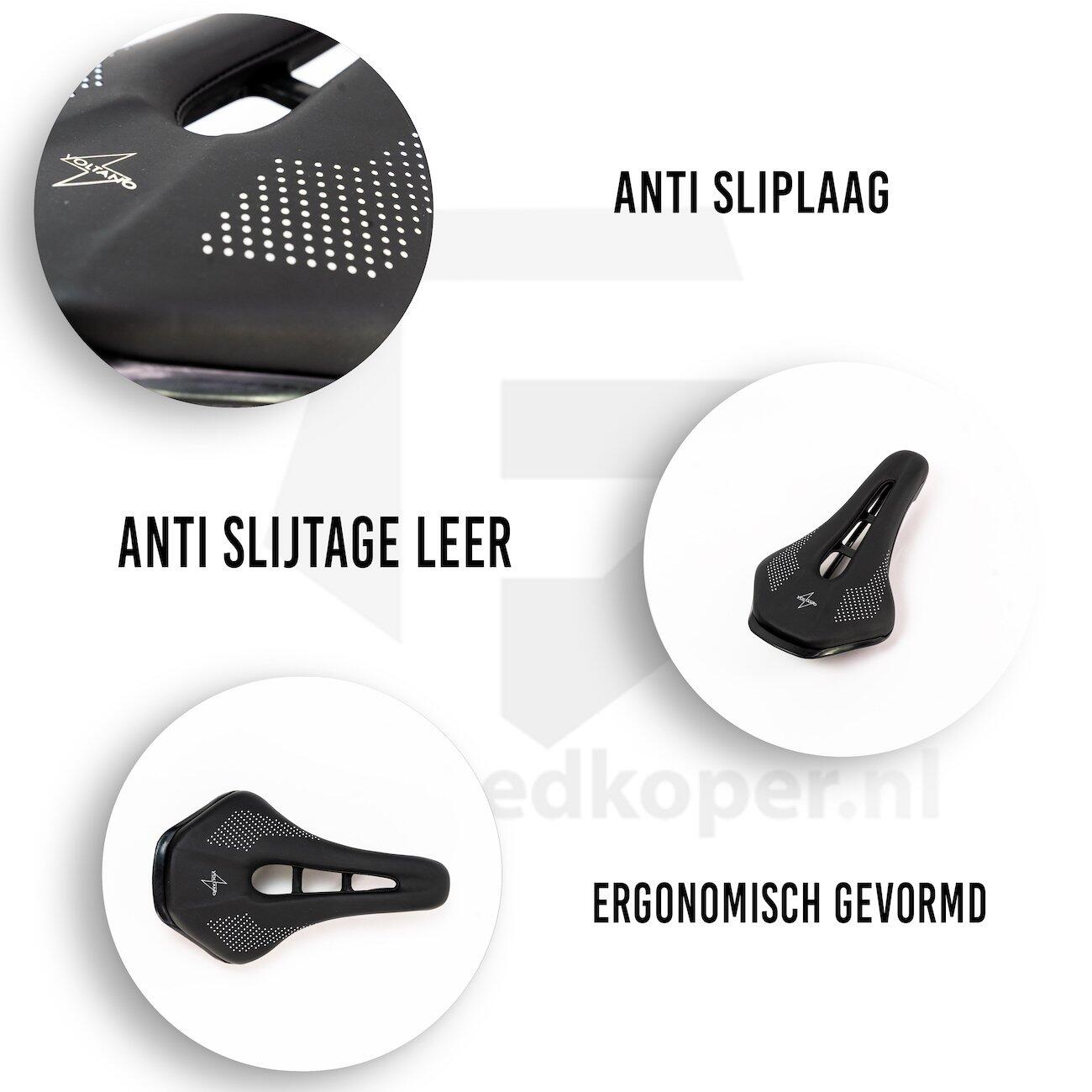 Fietszadels voor Toerfietsen van het merk VOLTANO - Unisex - Kleur ZWART - 7/7