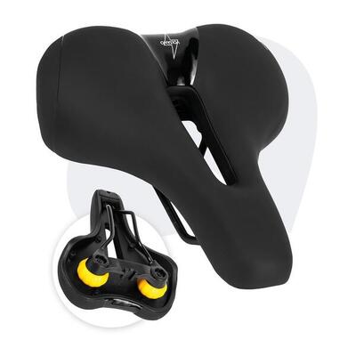 Voltano fietszadel elegance - zwart - unisex - breed - gel zadel