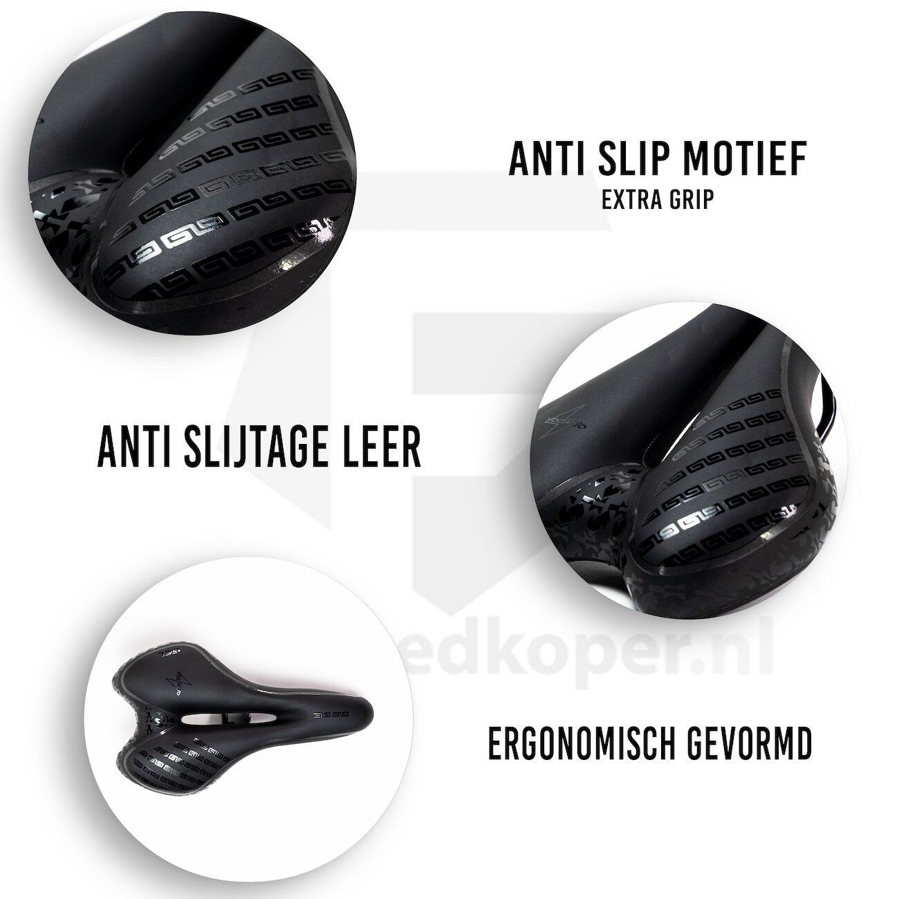 Fietszadels voor Toerfietsen van het merk VOLTANO - Unisex - Kleur ZWART - 2/7