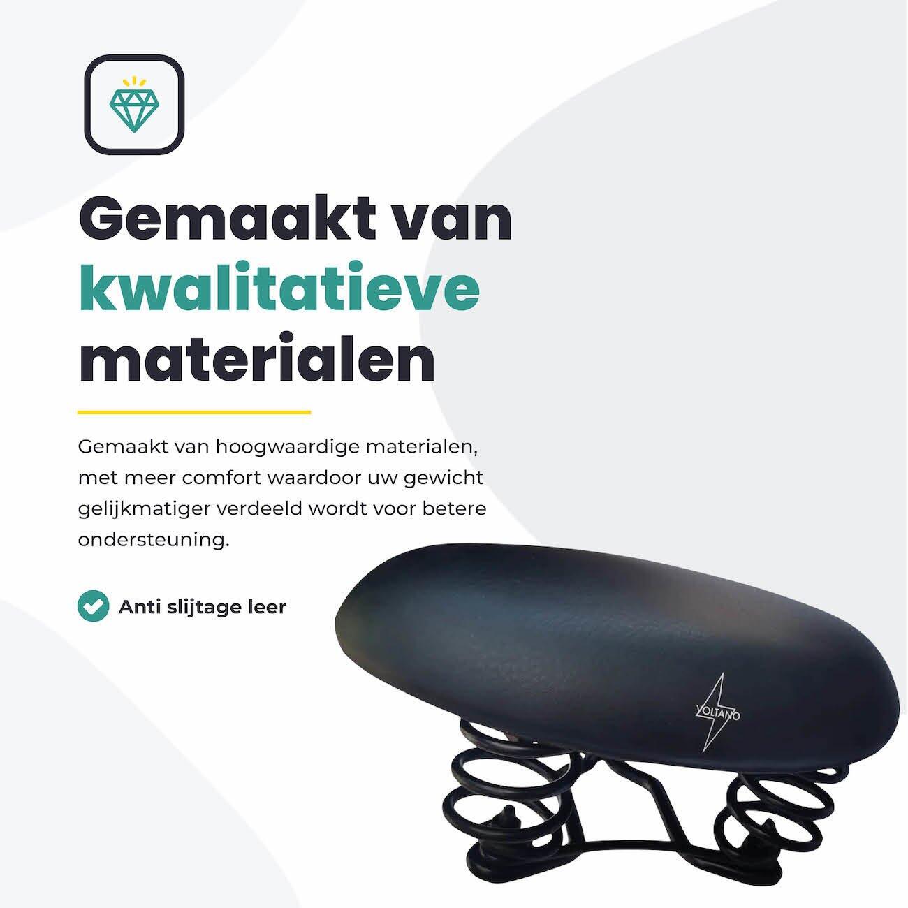 Fietszadels voor Toerfietsen van het merk VOLTANO - DAMES - Kleur ZWART - 4/7