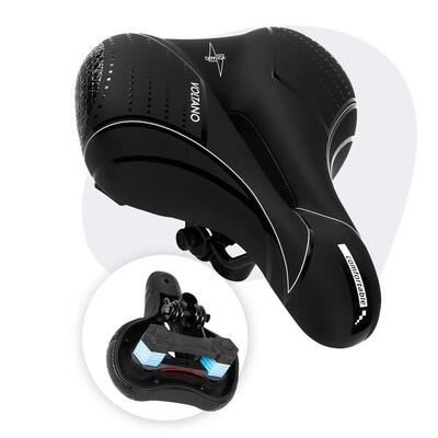 Voltano fietszadel essence - zwart - unisex - breed - gel zadel