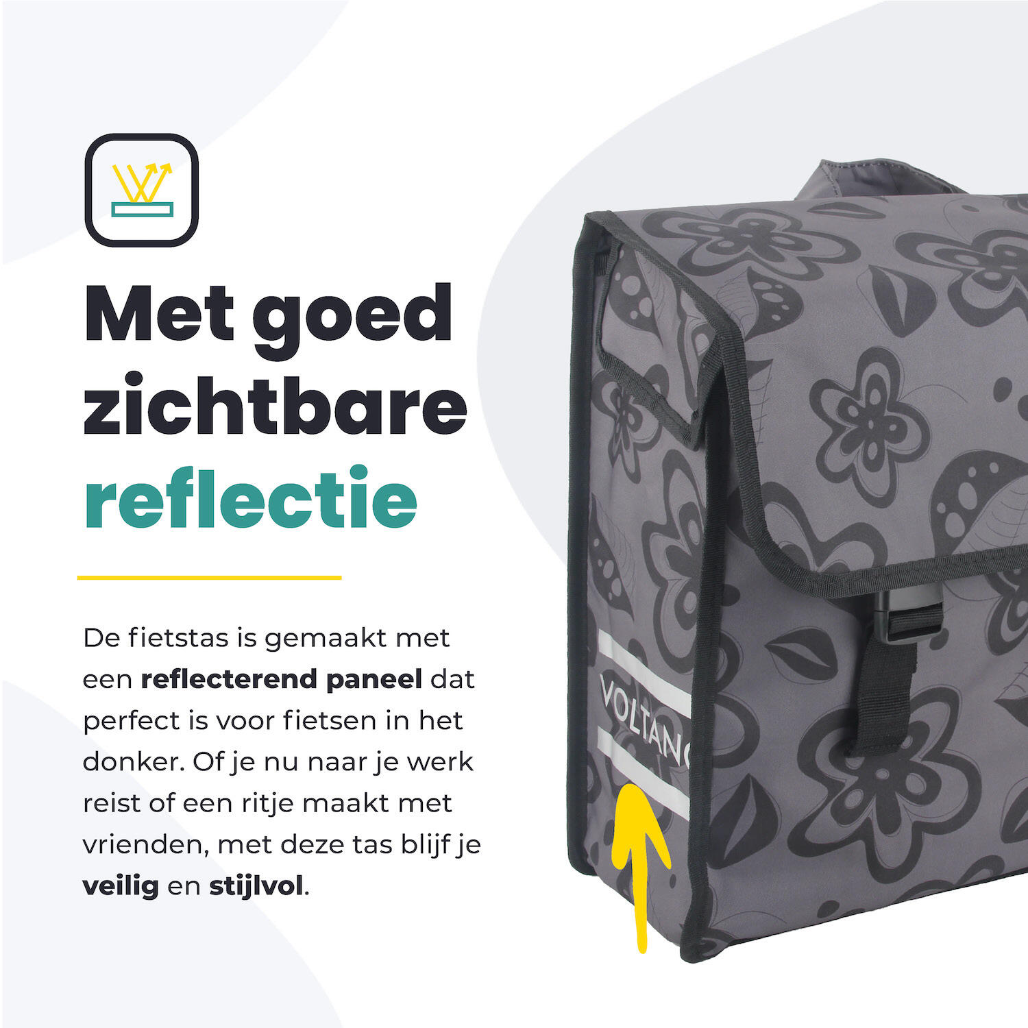 Fietstas voor Toerfietsen van het merk VOLTANO - Unisex - Kleur ZWART -  - 19L 5/7