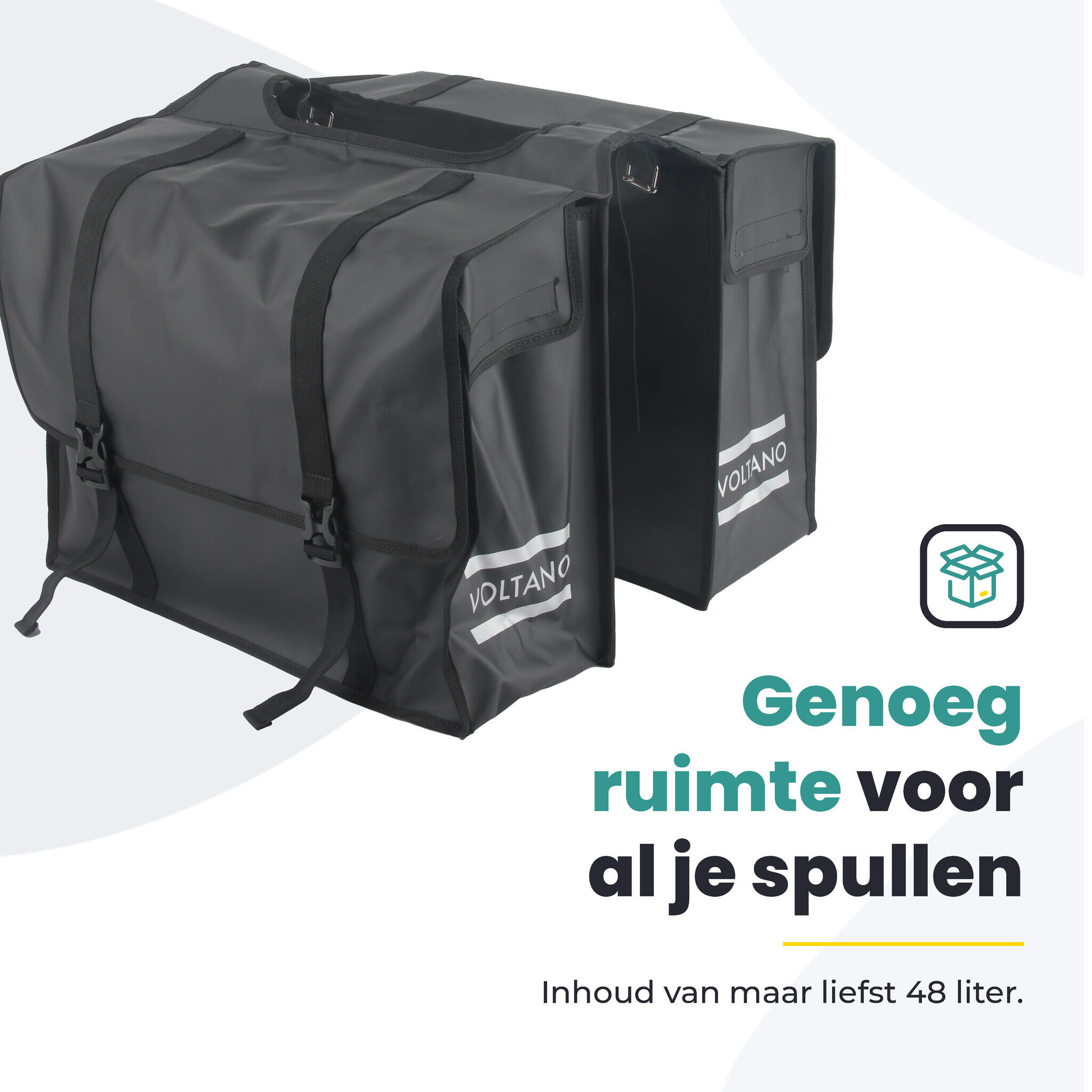 Fietstas voor Toerfietsen van het merk VOLTANO - Unisex - Kleur ZWART -  - 48L 5/7