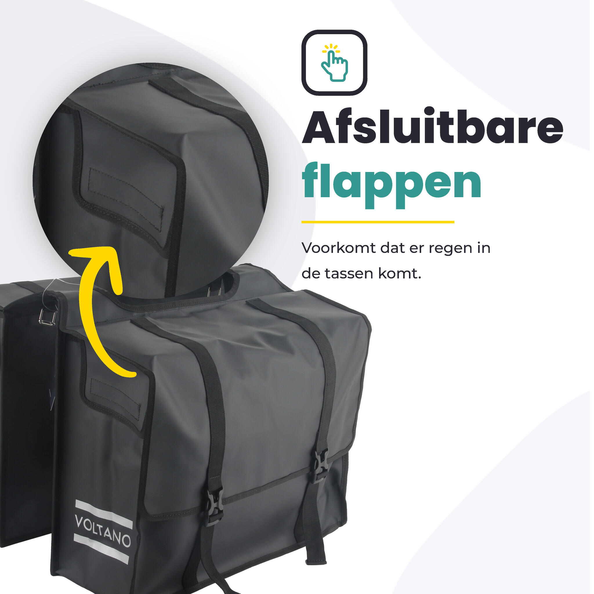 Fietstas voor Toerfietsen van het merk VOLTANO - Unisex - Kleur ZWART -  - 48L 6/7