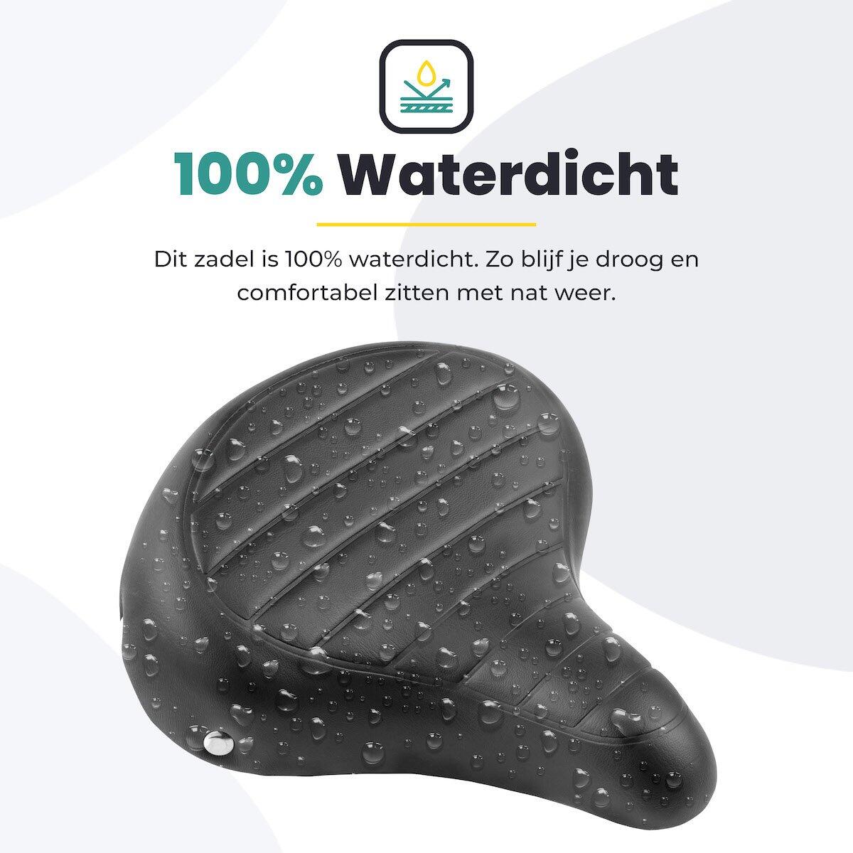 Fietszadels voor Toerfietsen van het merk VOLTANO - Unisex - Kleur ZWART - 6/7