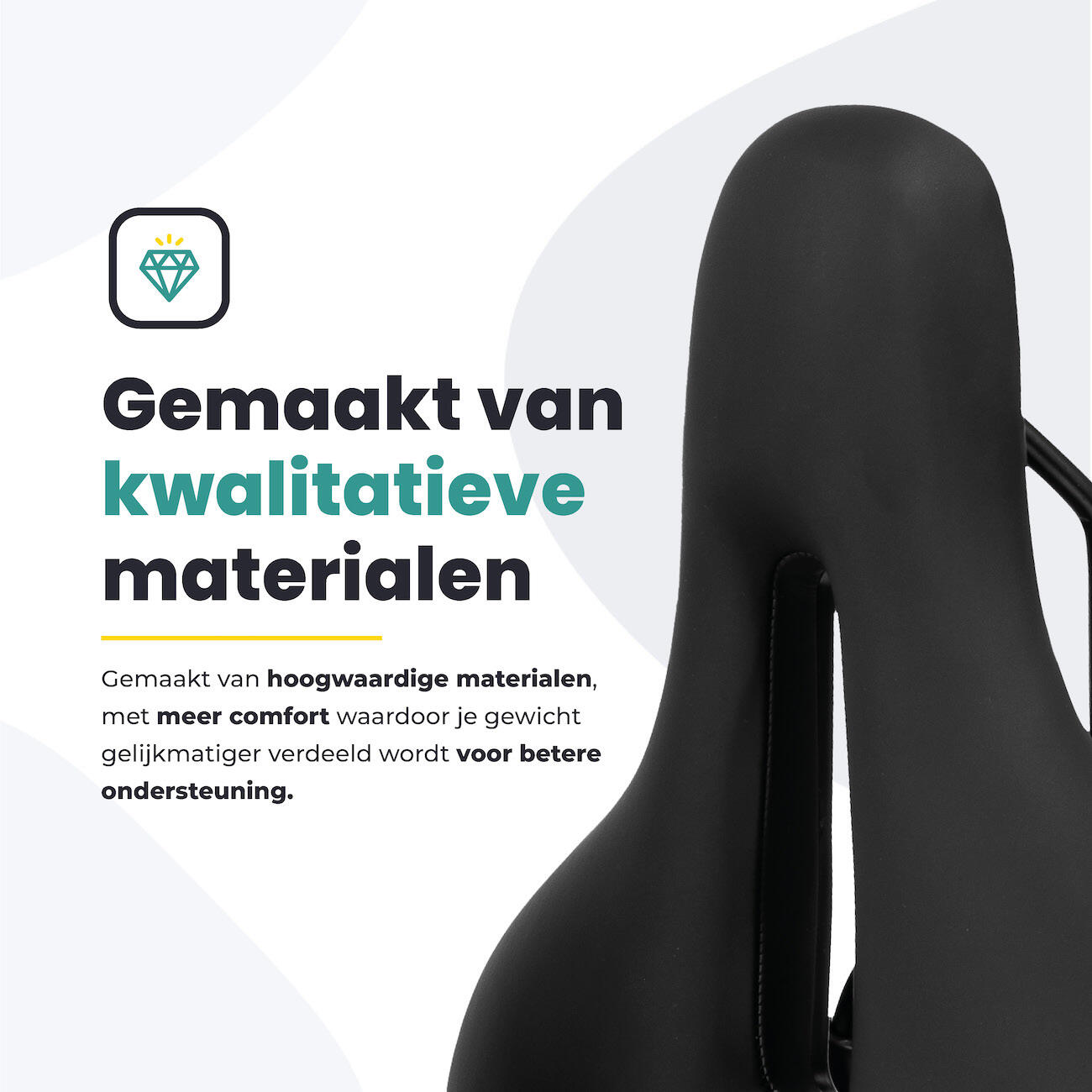 Voltano Fietszadel Elegance - Zwart - Dames - Gel Zadel 5/7
