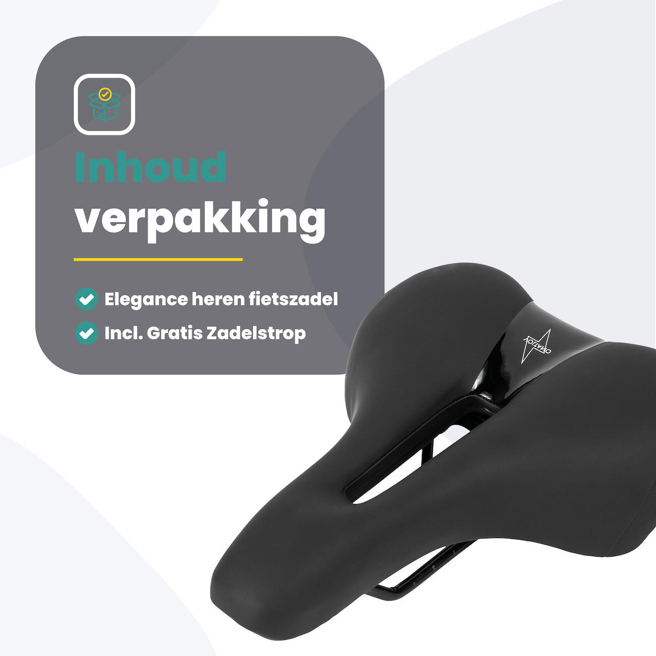 Voltano Fietszadel Elegance - Zwart - Dames - Gel Zadel 6/7