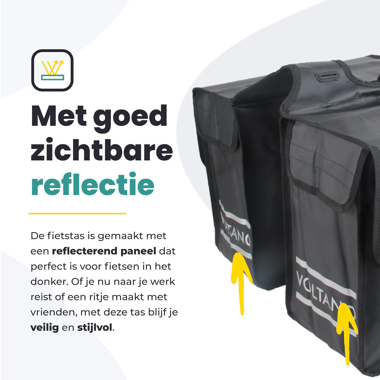 Fietstas voor Toerfietsen van het merk VOLTANO - Unisex - Kleur ZWART -  - 35 6/7
