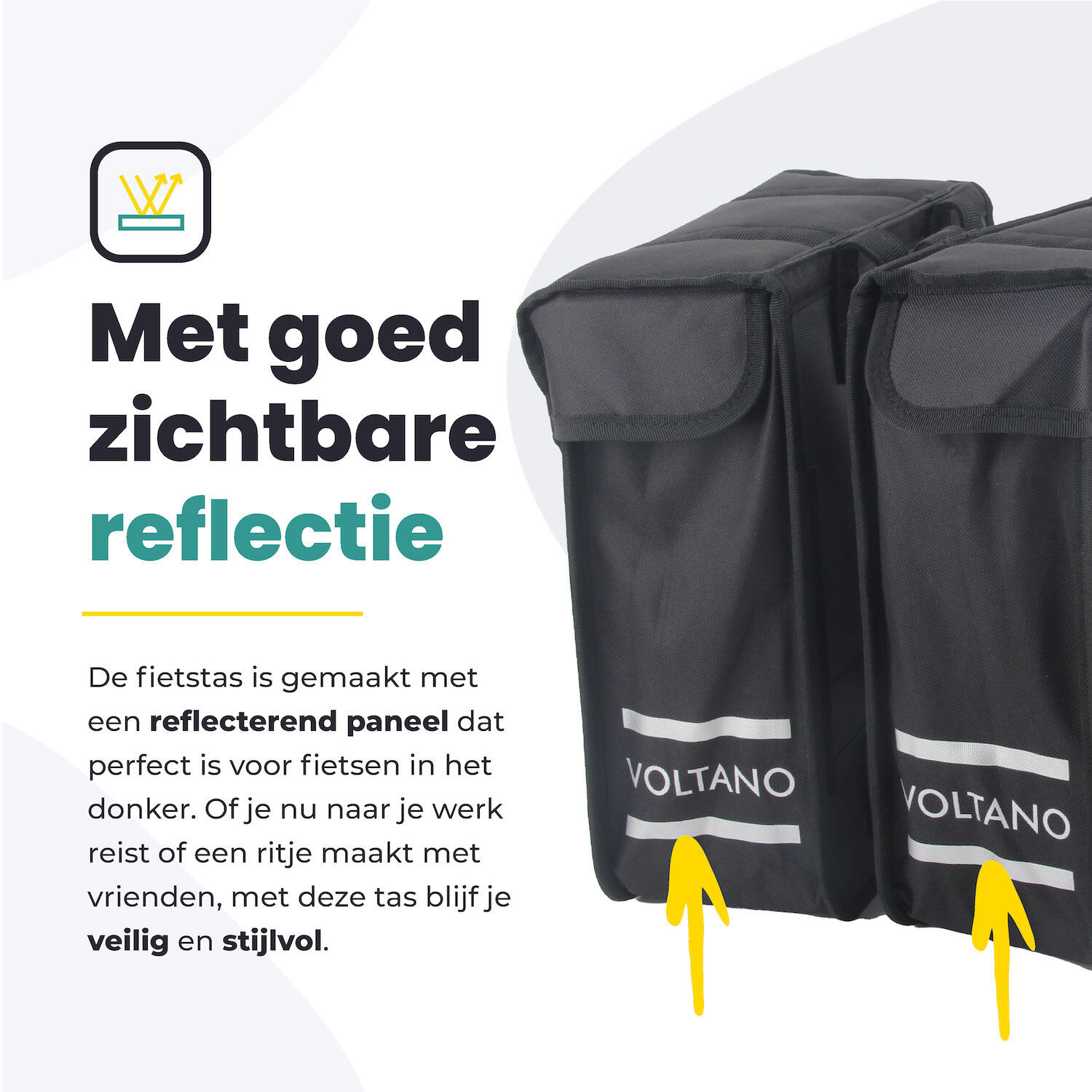Fietstas voor Toerfietsen van het merk VOLTANO - Unisex - Kleur ZWART -  - 24L 2/7