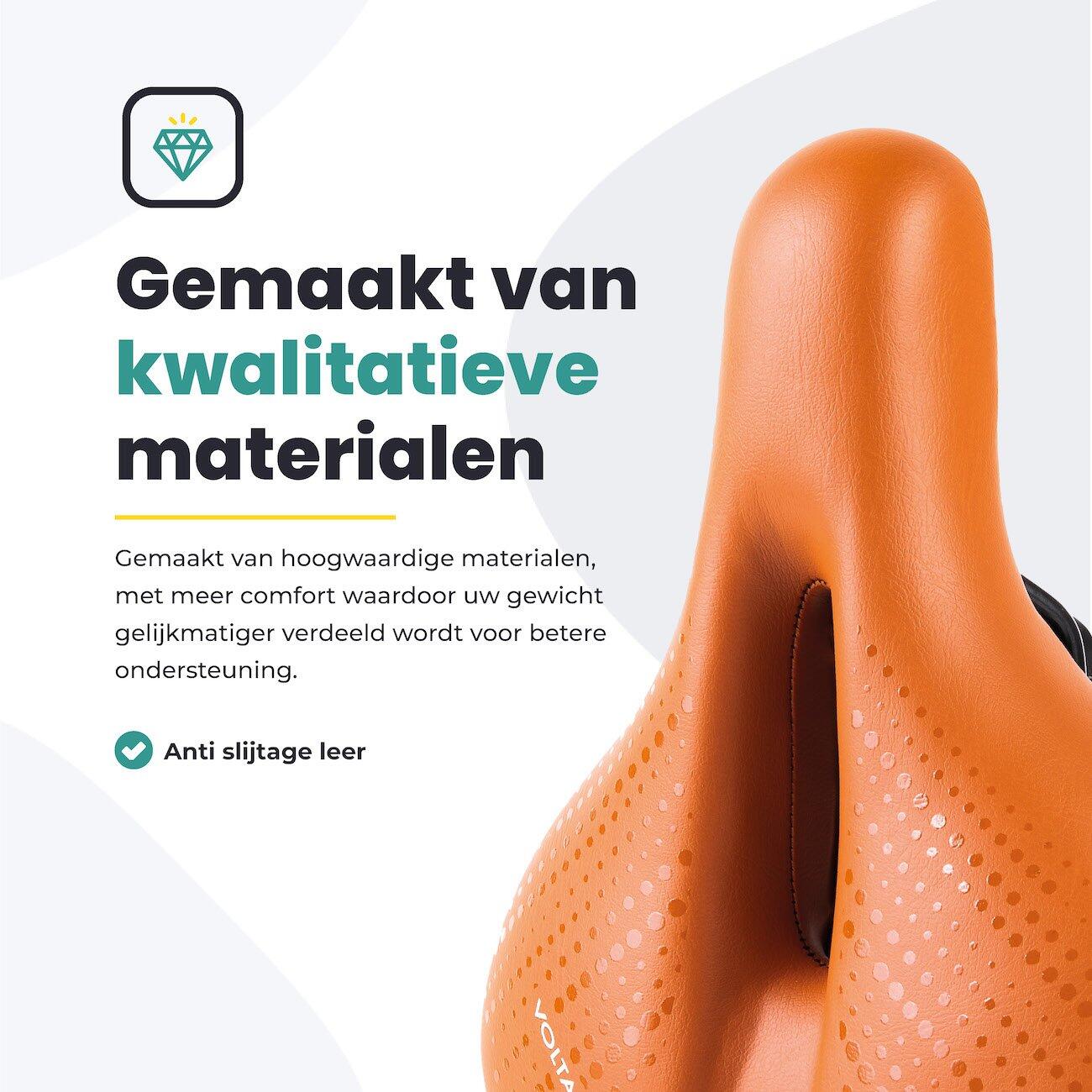 Fietszadels voor Toerfietsen van het merk VOLTANO - DAMES - Kleur BRUIN - 4/7