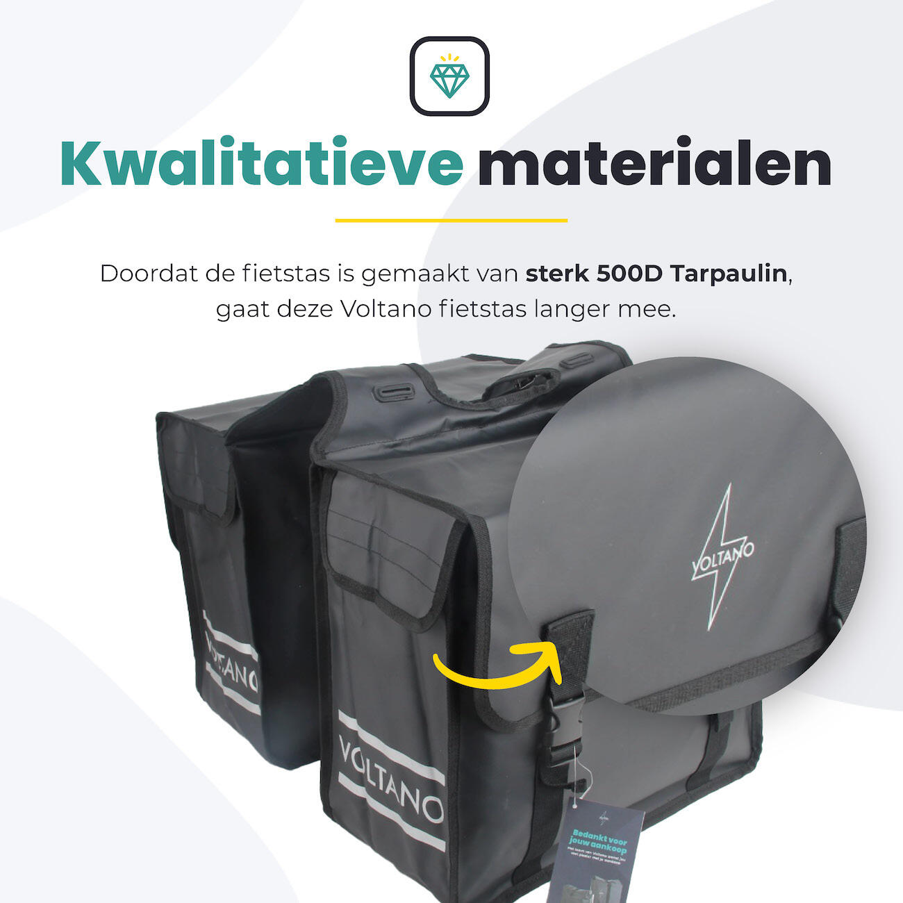 Fietstas voor Toerfietsen van het merk VOLTANO - Unisex - Kleur ZWART -  - 35 5/7