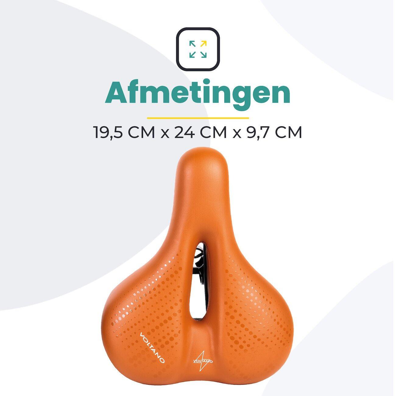 Fietszadels voor Toerfietsen van het merk VOLTANO - DAMES - Kleur BRUIN - 5/7
