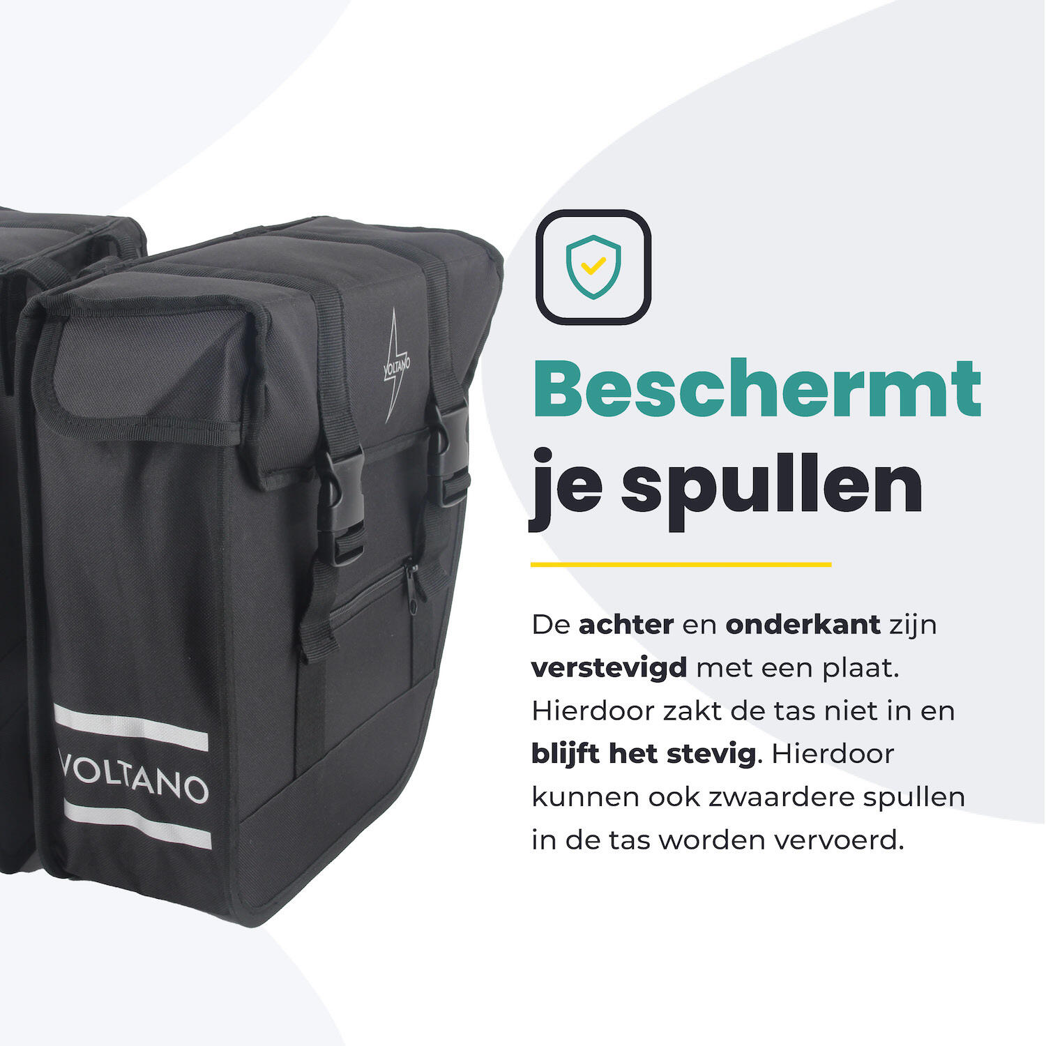 Fietstas voor Toerfietsen van het merk VOLTANO - Unisex - Kleur ZWART -  - 24L 7/7