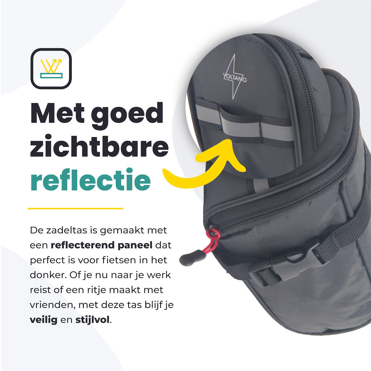 Fietstas voor Toerfietsen van het merk VOLTANO - Unisex - Kleur ZWART -  - ONE 4/7