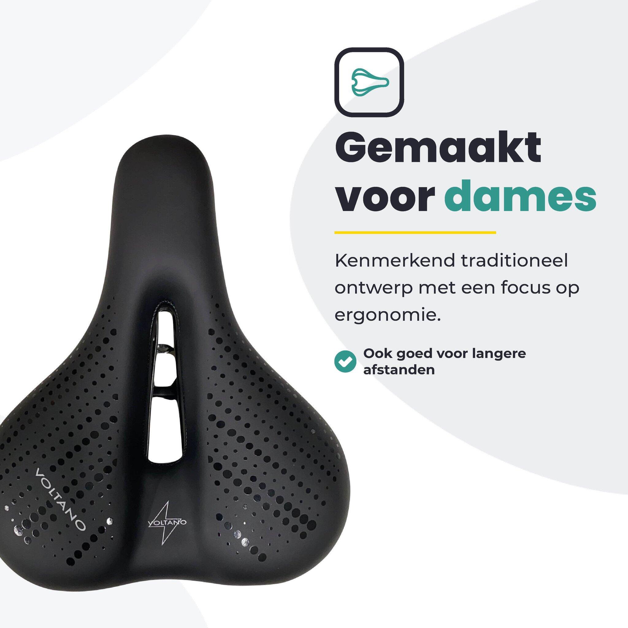 Voltano Dames Fietszadel - Zwart 7/7