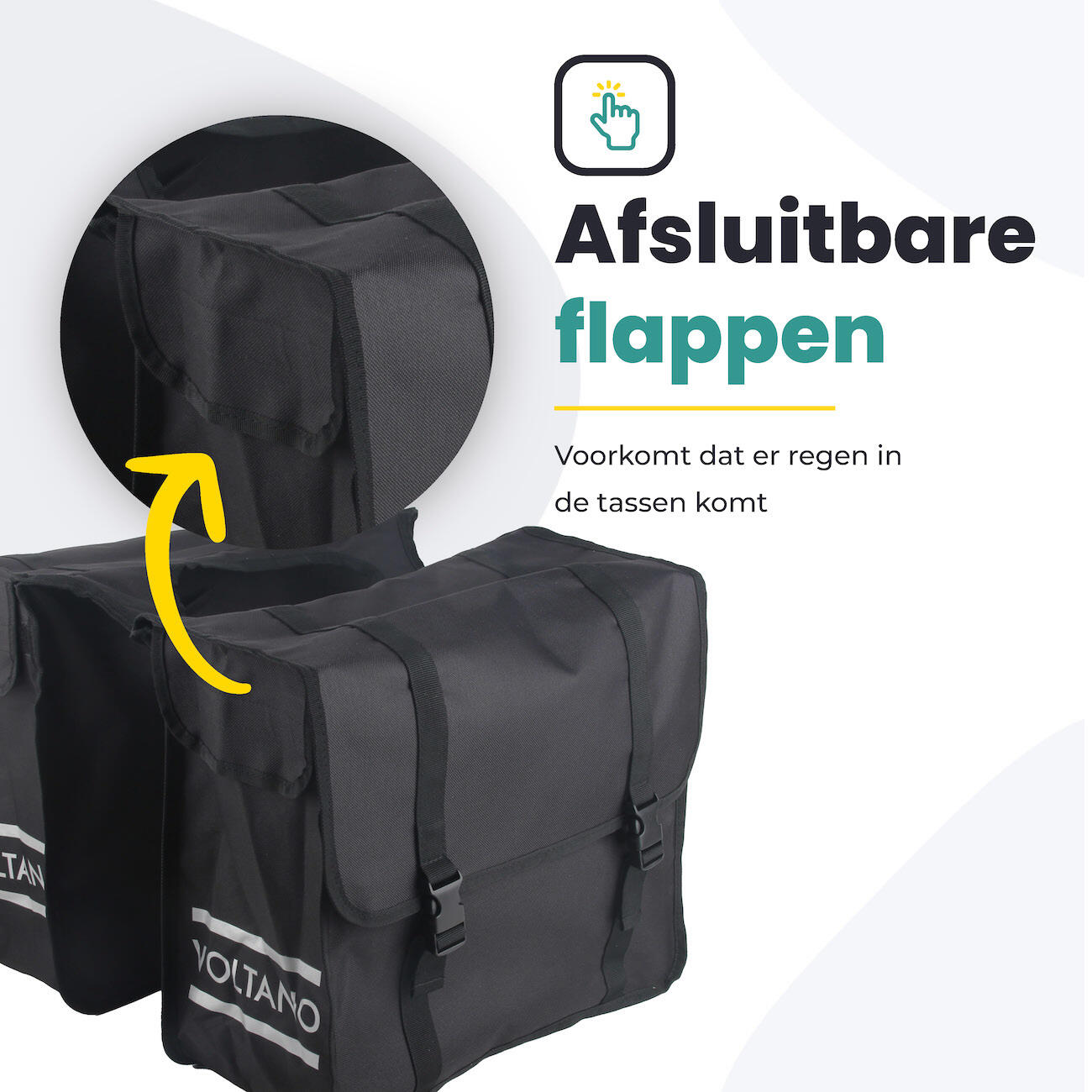 Fietstas voor Toerfietsen van het merk VOLTANO - Unisex - Kleur ZWART -  - 48L 4/7