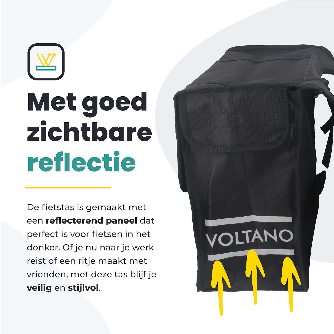 Fietstas voor Toerfietsen van het merk VOLTANO - Unisex - Kleur ZWART -  - 48L 5/7