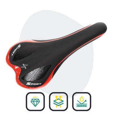 Voltano race / mtb fietszadel – zwart / rood