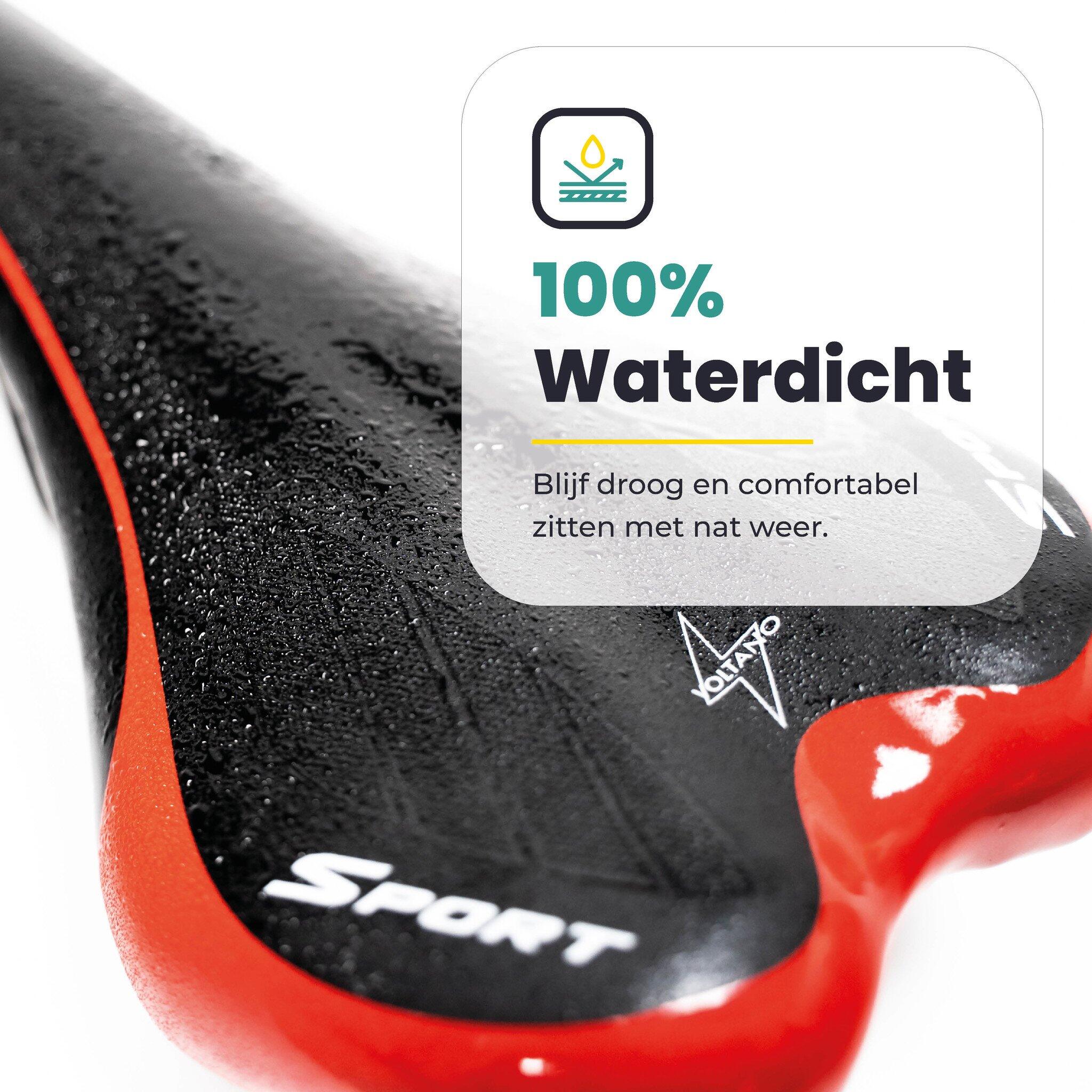 Voltano Race / MTB Fietszadel – Zwart / Rood - Unisex 6/7
