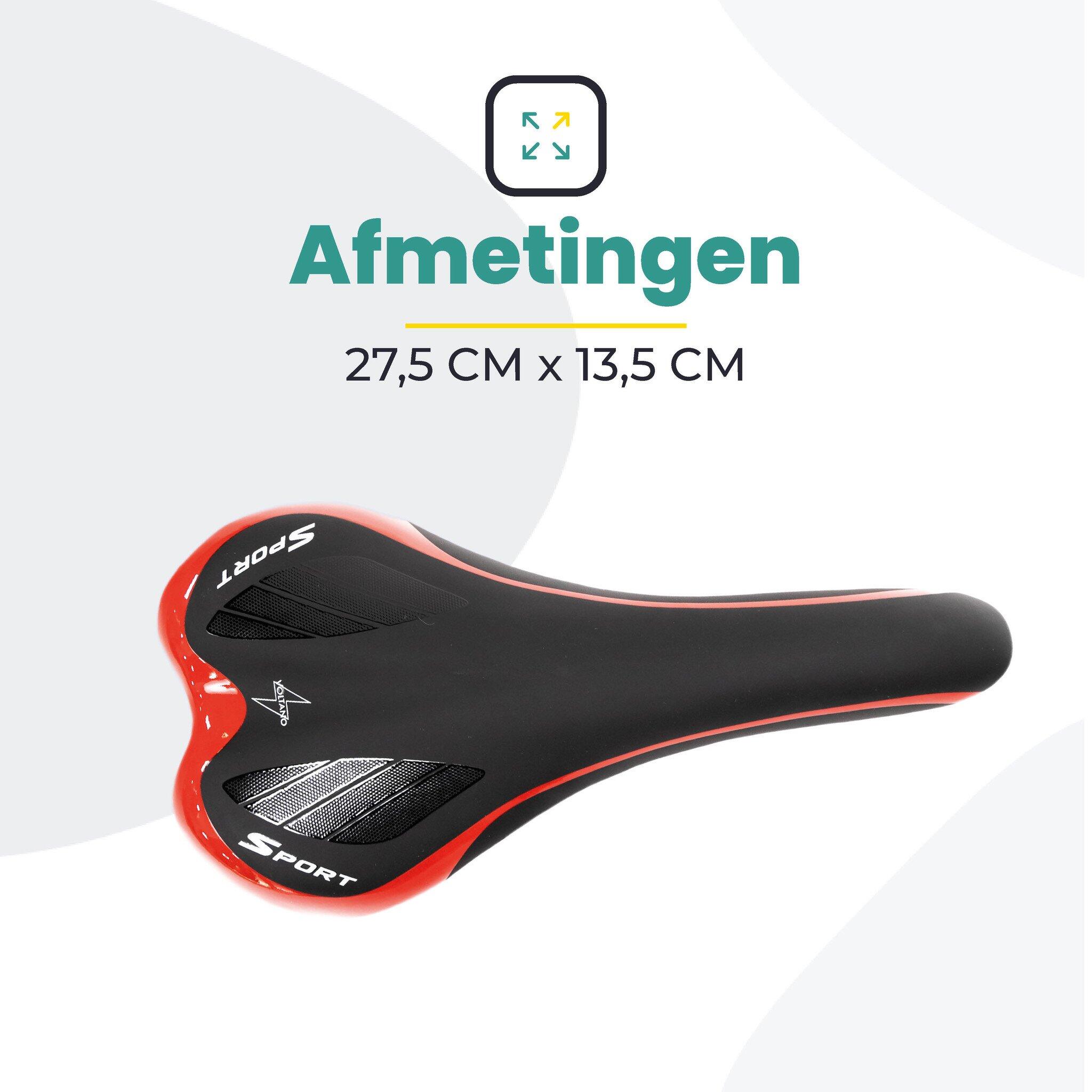 Voltano Race / MTB Fietszadel – Zwart / Rood - Unisex 7/7