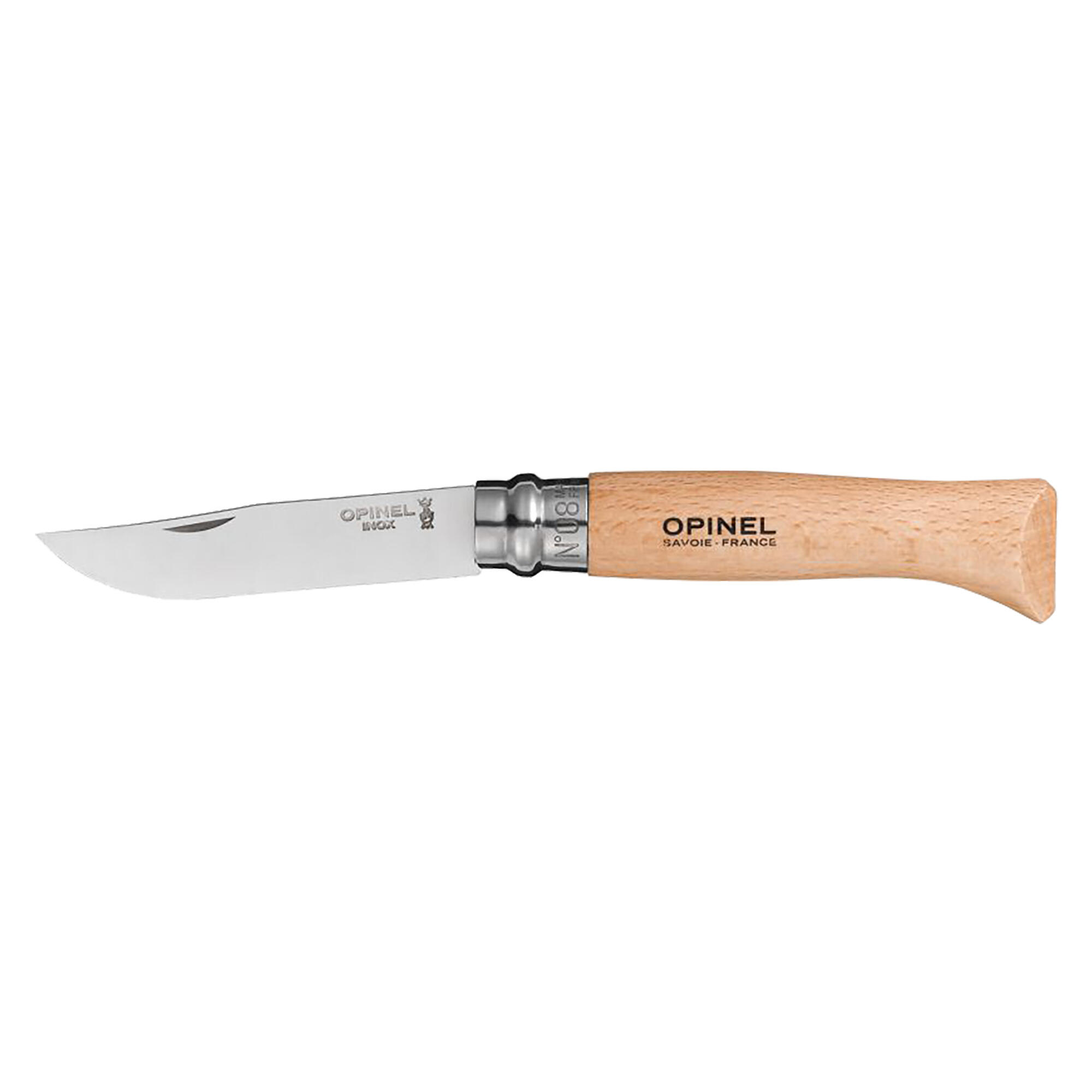 Couteau Opinel N°8 Inox Et Bois De Hetre 1/4