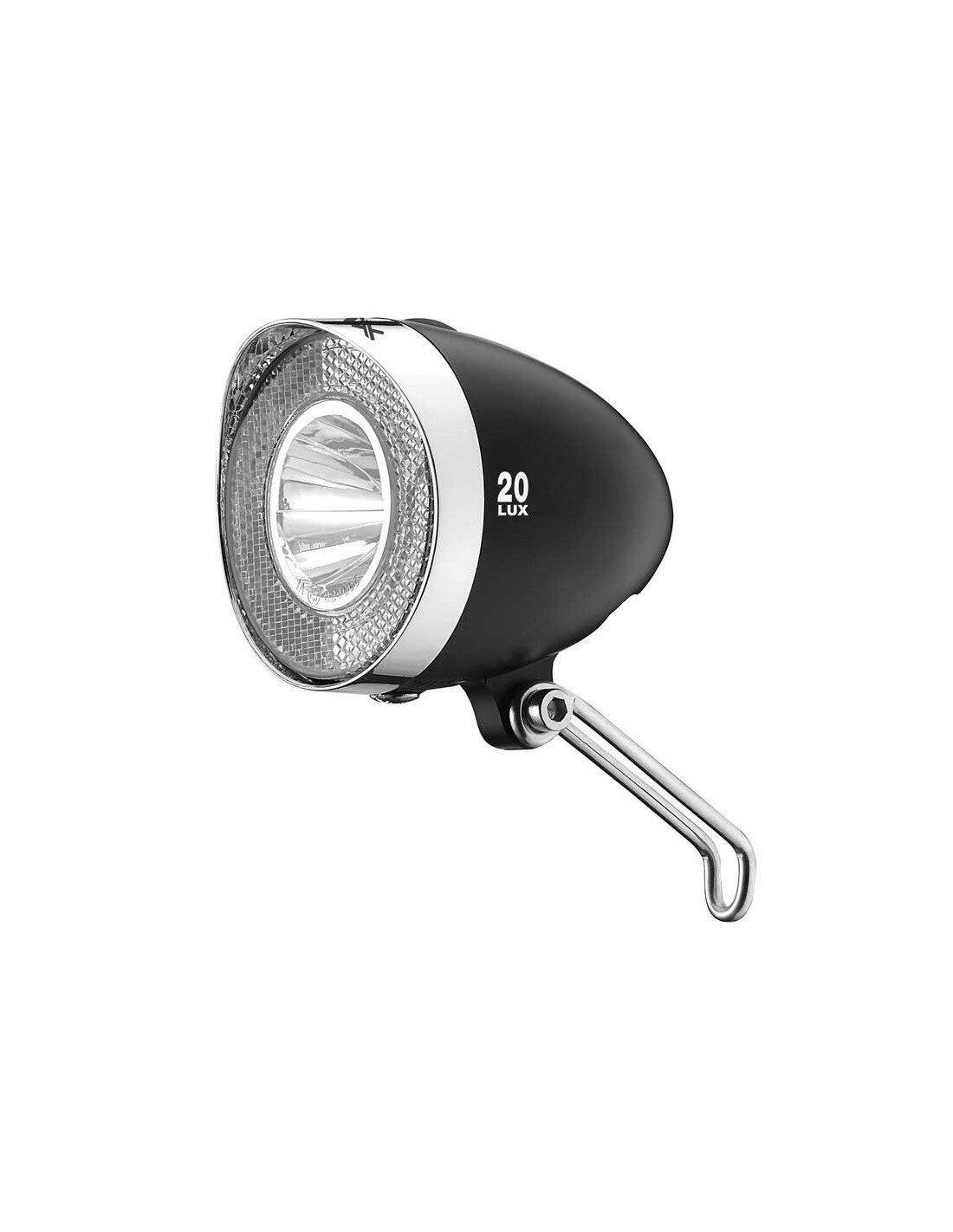 XLC Batterie Scheinwerfer LED CL-F20 mit StVZO für alle Räder, schwarz 20 Lux 2/3