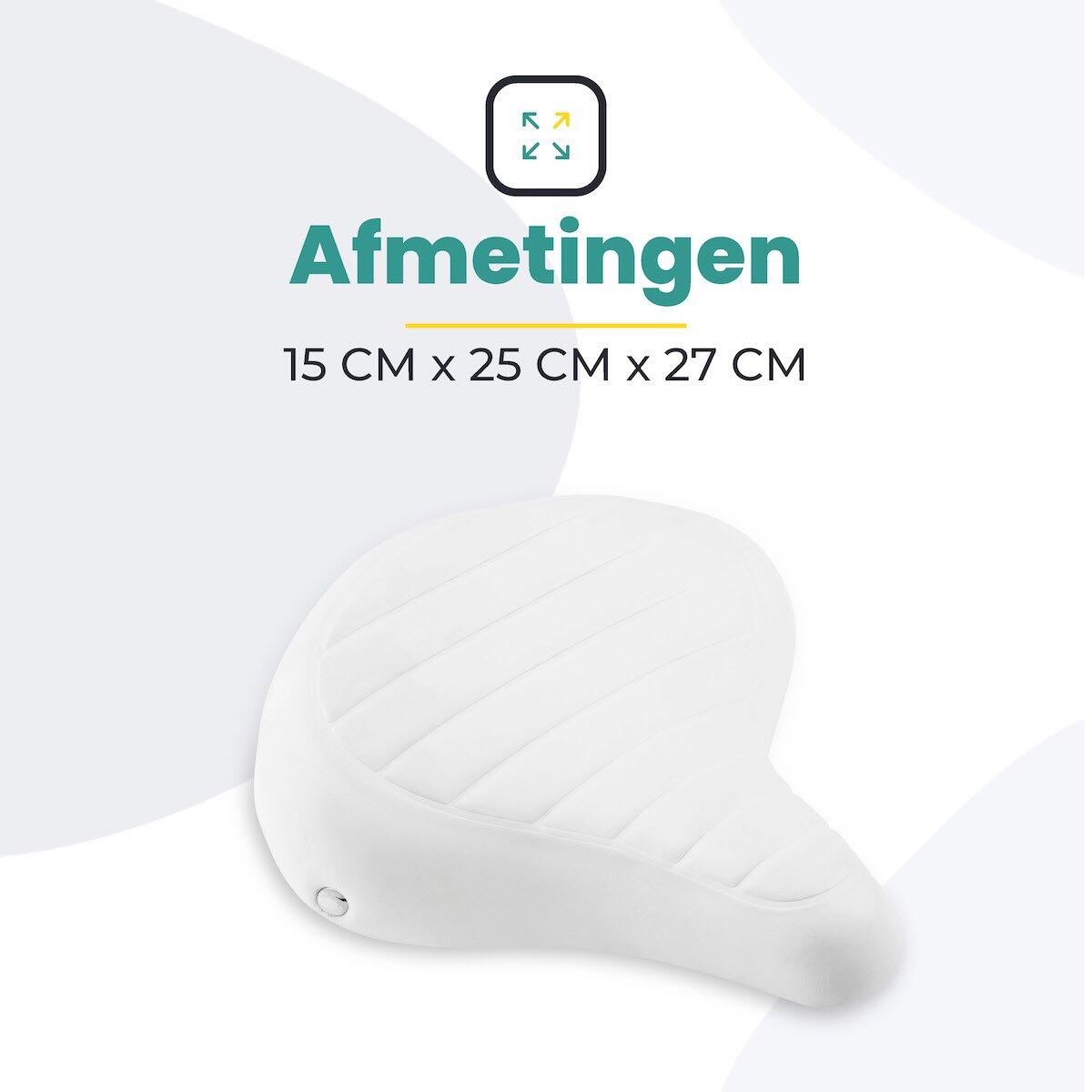 Fietszadels voor Toerfietsen van het merk VOLTANO - Unisex - Kleur WIT - 6/7