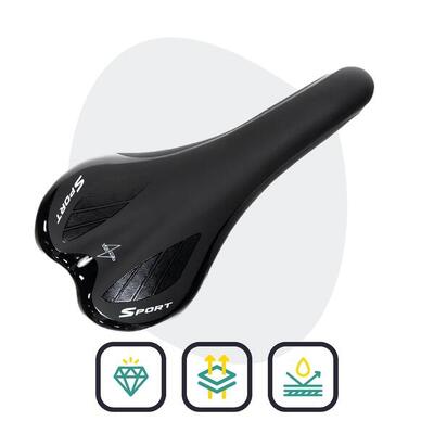 Voltano race / mtb fietszadel – unisex – zwart