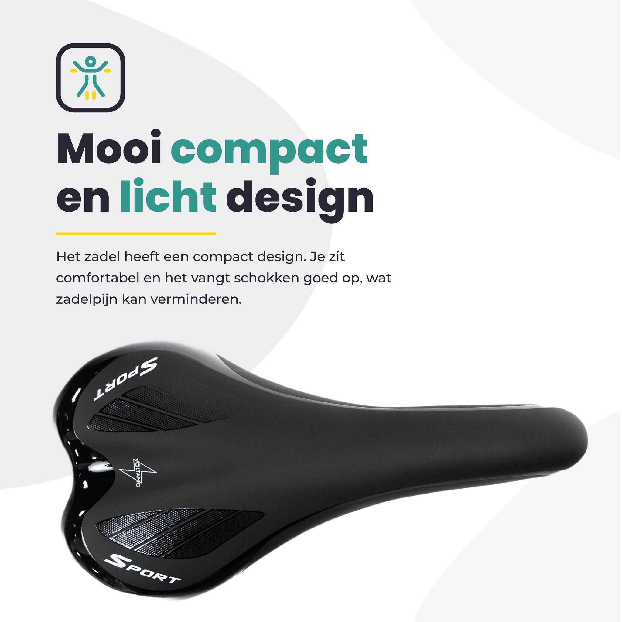 Voltano Race / MTB Fietszadel – Unisex – Zwart 7/7