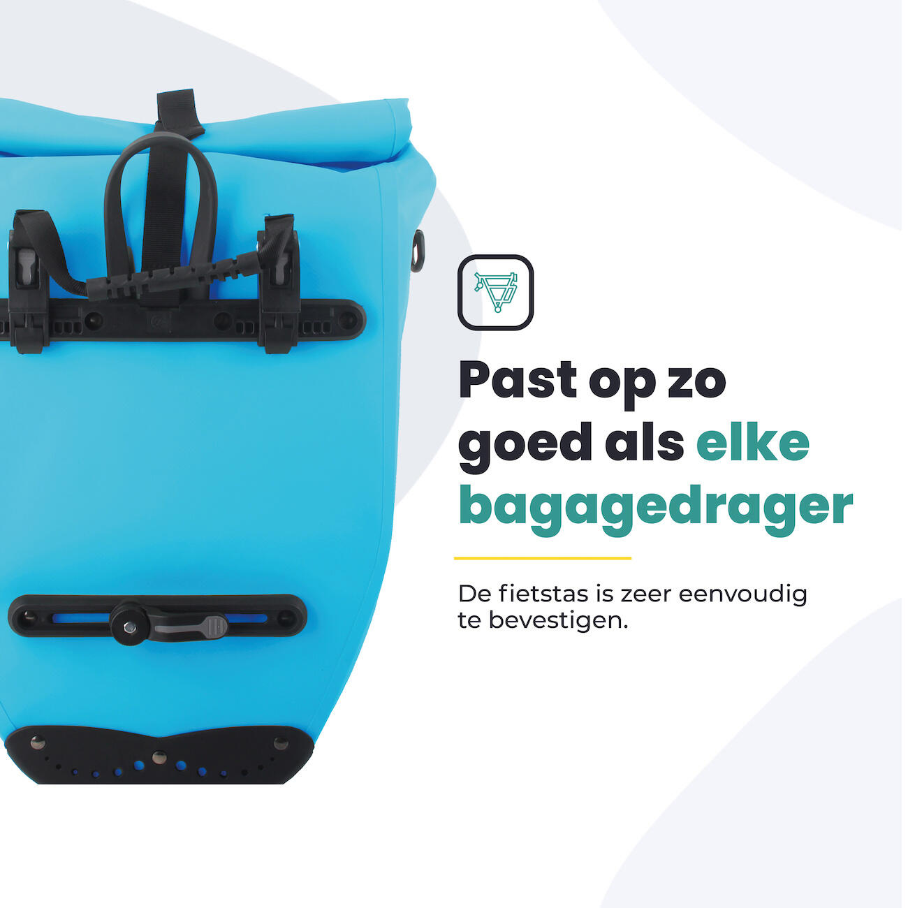 Voltano Luxe Fietstas 28L - Enkele Pakaftas - Gletsjer Blauw 7/7