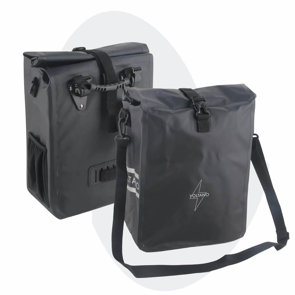 Voltano Fietstas 16L - Zwart - Enkele Pakaftas - 100% Waterdicht 3/7