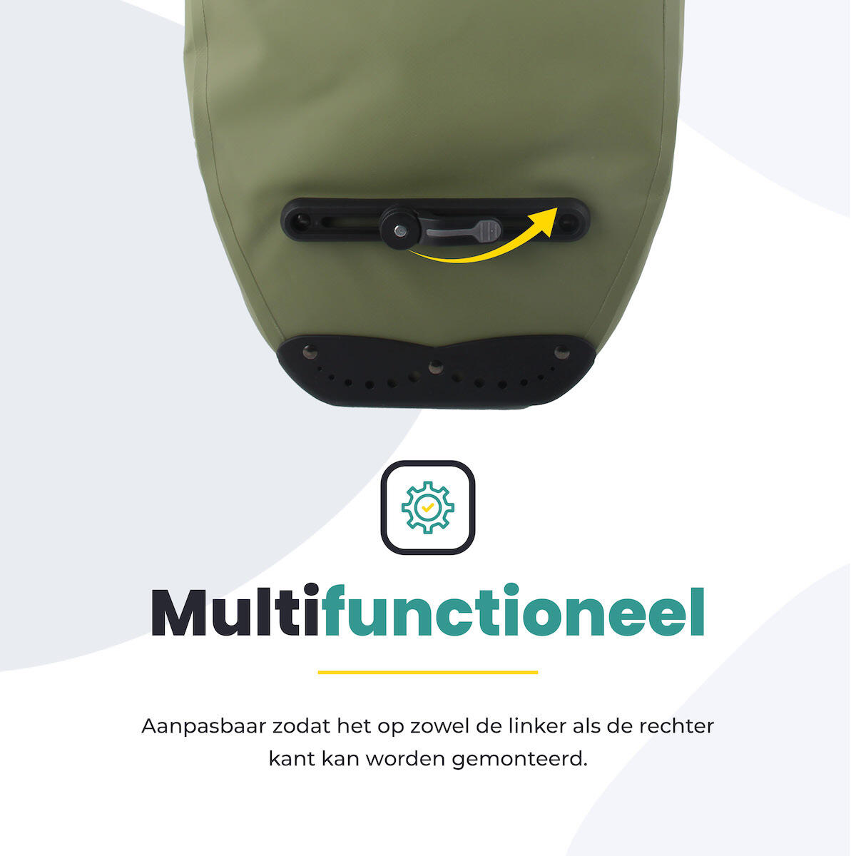 Voltano Luxe Fietstas 28L - Enkele Pakaftas - Mos Groen - 100% Waterdicht 7/7