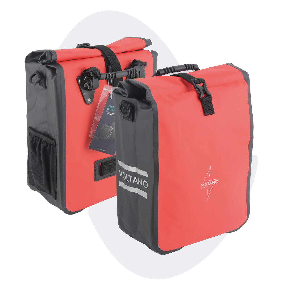 VOLTANO Voltano Fietstas 16L - Zwart / Rood