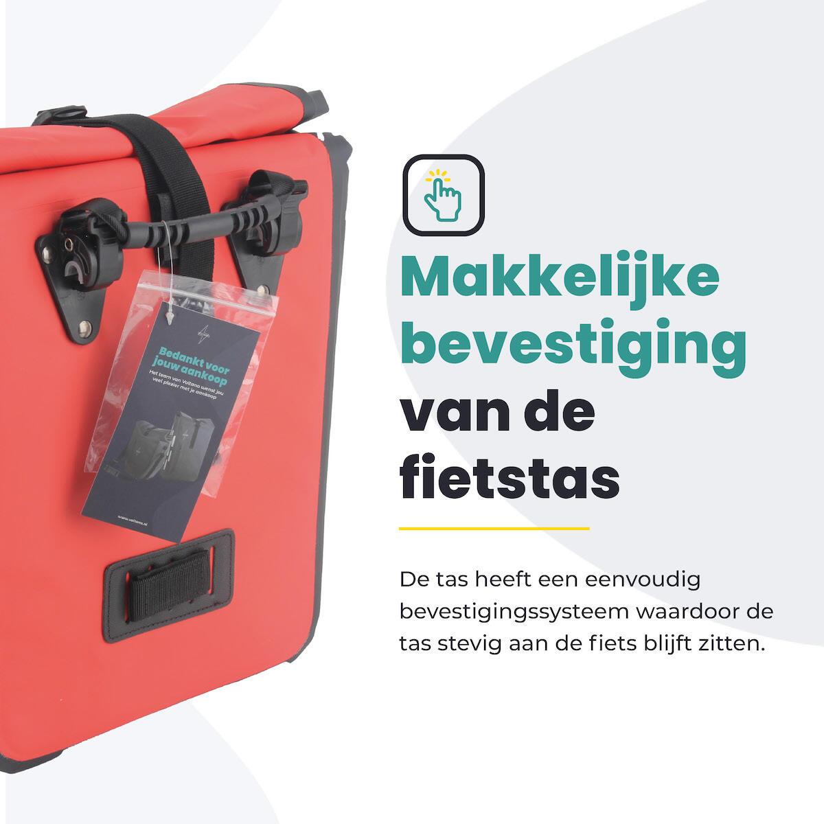 Voltano Fietstas 16L - Zwart / Rood 6/7