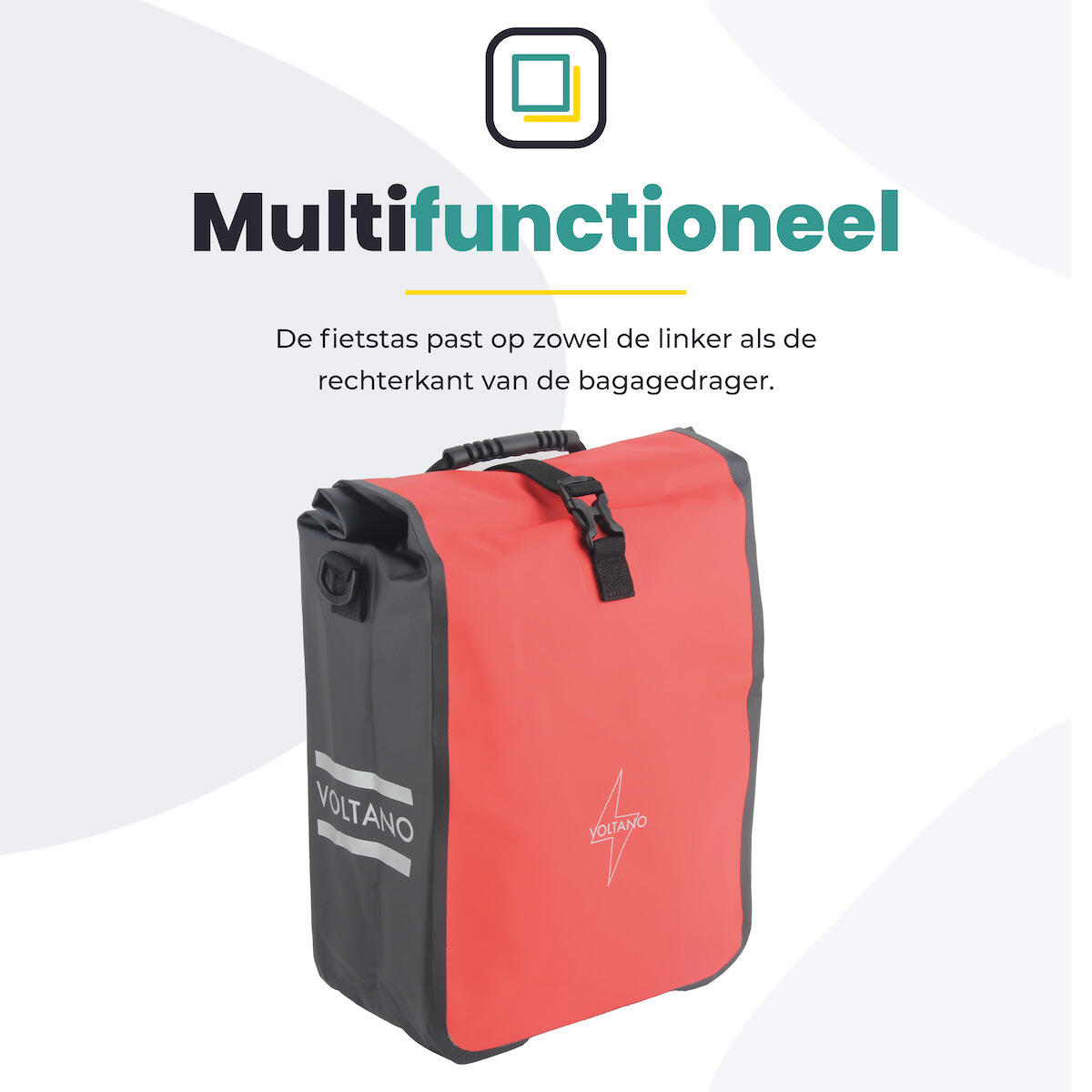 Voltano Fietstas 16L - Zwart / Rood 5/7