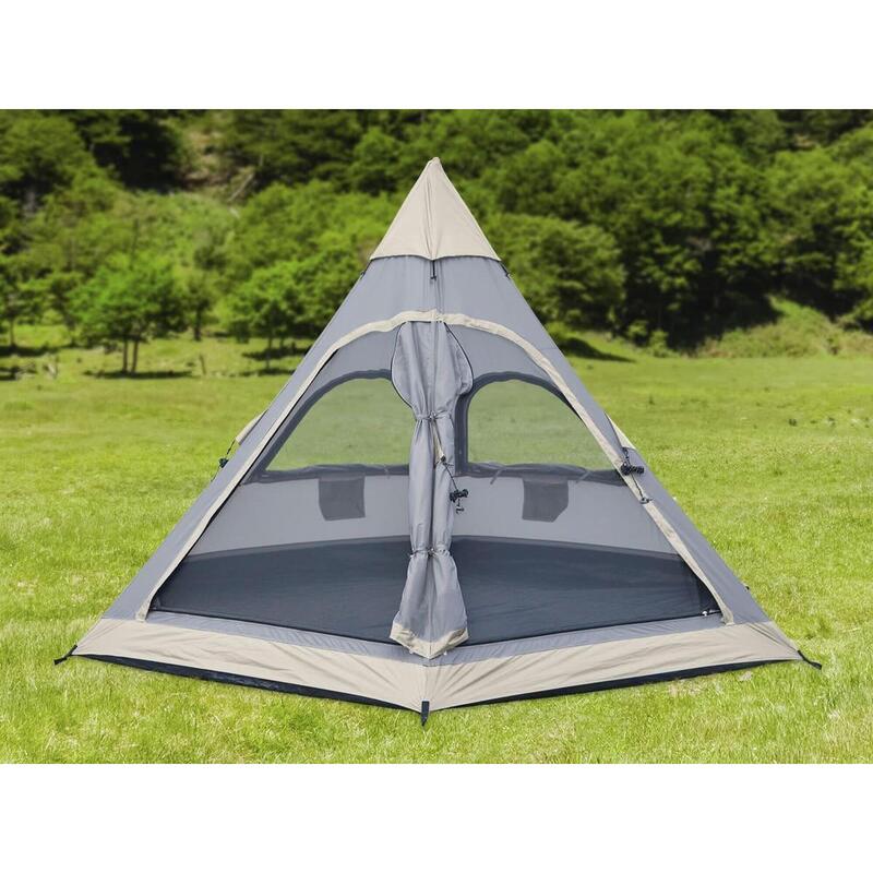 Tente Tipi Lavvu 460 Protect - 6 Pers - 460 × 400 cm - Hauteur 2m95 - Sol Cousu