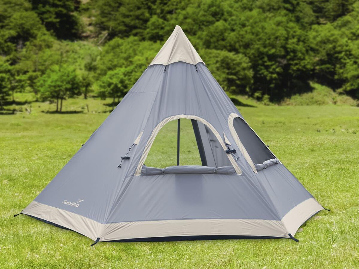 Tent Tipi Lavvu 460 Protect - 6 Pers - 460x400 cm - Hoogte 2.95 m - Genaaide vlo 4/7