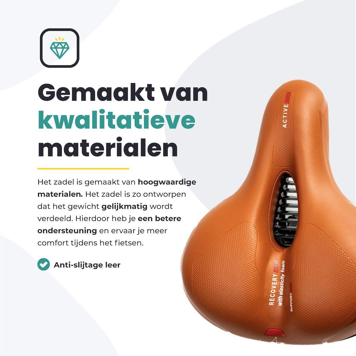 Voltano Fietszadel Met Gelpads - Bruin 7/7