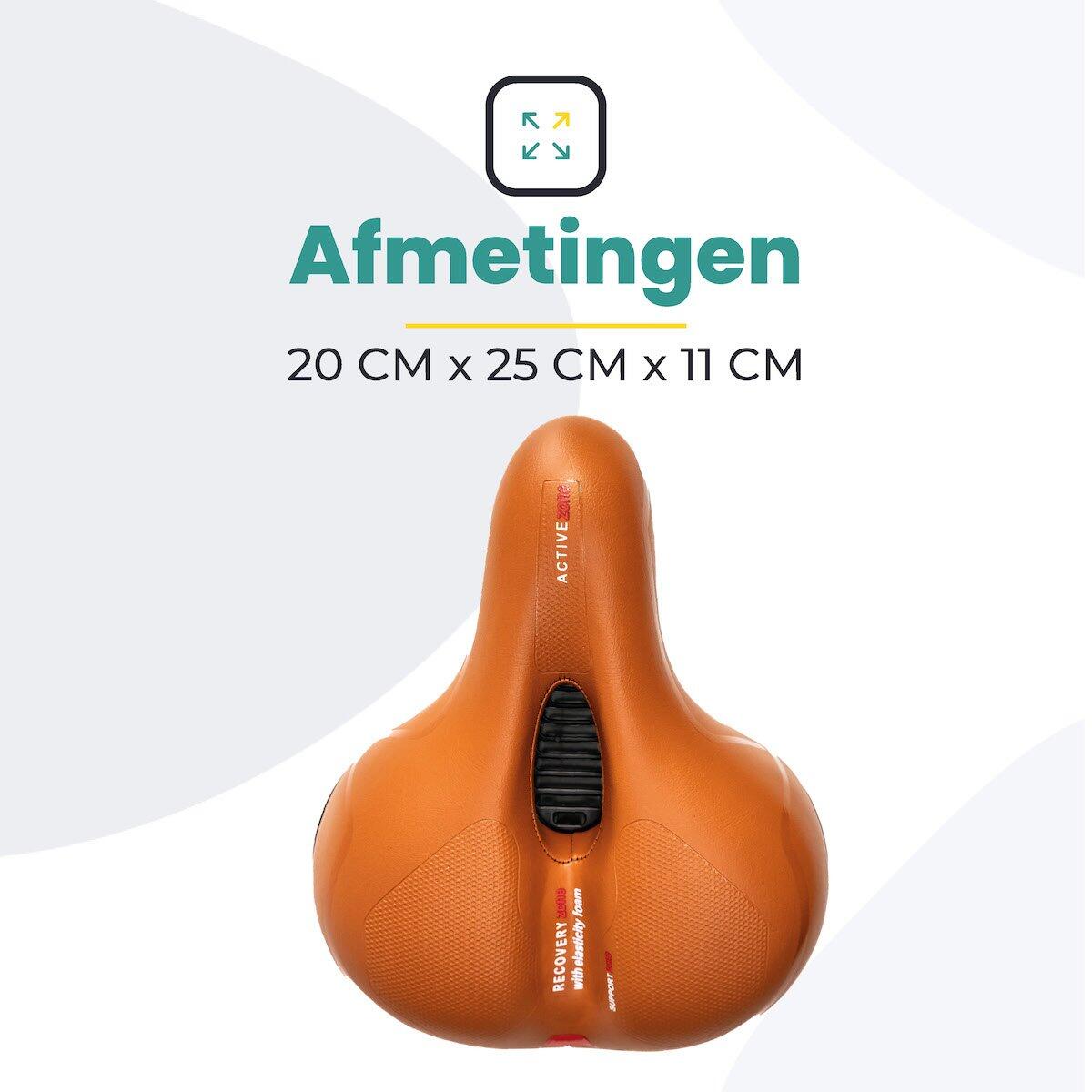 Voltano Fietszadel Met Gelpads - Bruin 6/7